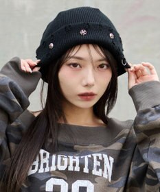 WEGO メタルチャームニットキャップ