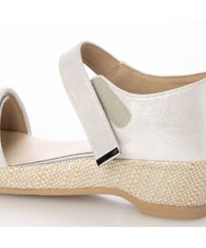 Riz raffinee <Riz raffinee>【3E】ラインストーン付きウエッジソールサンダル