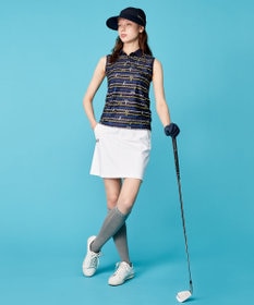 WOMEN】ウェーブロゴプリントノースリーブシャツ / 23区GOLF
