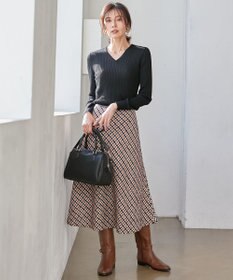 23区 【洗える】ウーステッドウール Vネック ニット