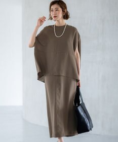 23区 S 【一部店舗限定/UVカット/洗える】ライトウェイトツイル ケープ付き ワンピース