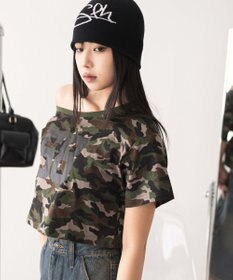 WEGO 2WAYオフショルショートT