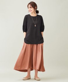 ANY 【ウエストゴム】ダルサテン スカーチョ