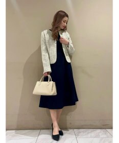 Green Parks ｅｆ－ｄｅ　ツィード調ノーカラージャケット