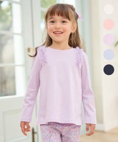 ANY KIDS チュールフリル 長袖Tシャツ