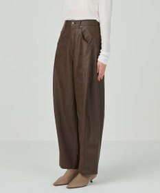 GRACE CONTINENTAL クラッシュレザーエッグパンツ