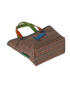 tsumori chisato CARRY ウールチェック ハンドバッグ