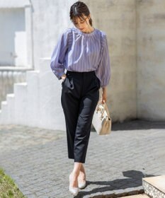 ANY SIS 【洗える】タックボリュームスリーブ ブラウス