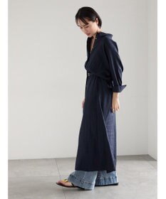 Te chichi レーヨンリネン共ベルトシャツワンピース