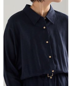 Te chichi レーヨンリネン共ベルトシャツワンピース