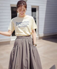 組曲 S 【綿100％】フロッキープリント Ｔシャツ