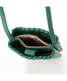 UNBILLION perche 牛革ソフト3層かがりショルダーバッグ