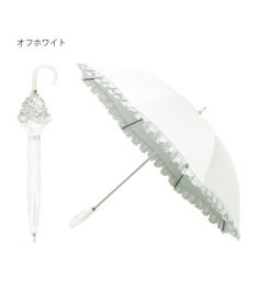 MOONBAT 【一級遮光/晴雨兼用】LANVIN en Bleu (ランバン オン ブルー) 長傘 日傘 シャイニーフリル 遮光 遮熱 UV