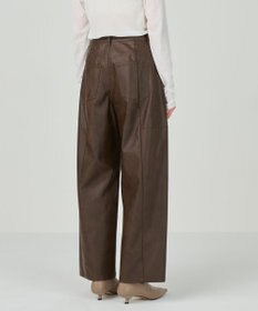 GRACE CONTINENTAL クラッシュレザーエッグパンツ