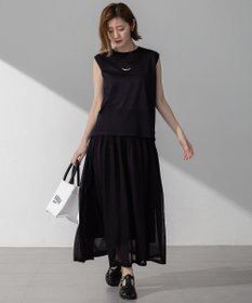 23区 L 【洗える】シャイニーシアーニット フレア スカート