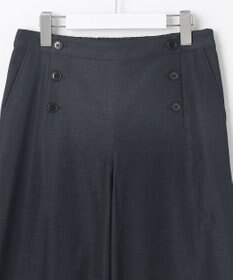 J.PRESS LADIES 【洗える・接触冷感・UVケア・吸水速乾・防透け】麻シェルドライ ワイドストレート マリン パンツ