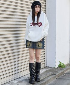 WEGO 【ユニセックス着用ITEM/SMLサイズ展開】グラフィックロゴプルパーカー