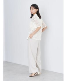 earth music&ecology フラワーレースシャツ