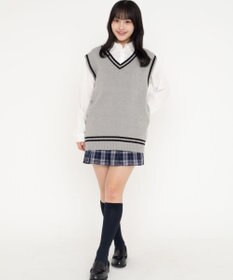 WEGO 【SCHOOLITEM】ラインスクールニットベスト