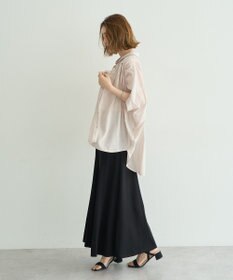 YECCA VECCA 【ドライタッチ】シアーバックギャザーシャツ