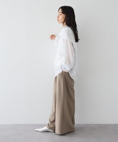 CRAFT STANDARD BOUTIQUE 【2点SET】スカーフ付きシアーストライプシャツ