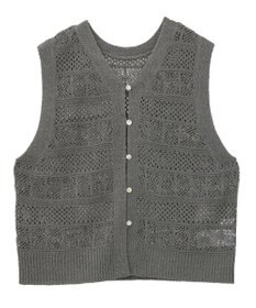 AMERICAN HOLIC 【前後2WAY】レース編みニットベスト