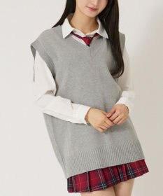 WEGO 【SCHOOLITEM】無地ニットベスト