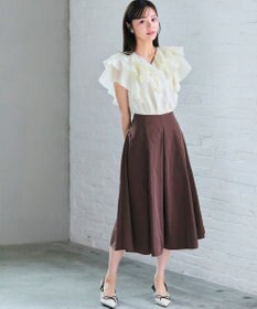 Feroux 【洗える】タフタフレア スカート
