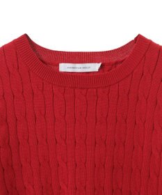 AMERICAN HOLIC ケーブル５分袖ニットプルオーバー