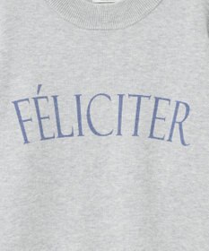 earth music&ecology 【洗濯機洗い可】スウェットライクロゴニットプルオーバー