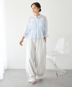 earth music&ecology シャーリングストライプシャツ