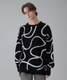 WEGO 【ユニセックス着用ITEM/MLサイズ展開】ファジーパターンプルオーバー