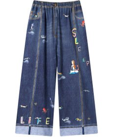 tsumori chisato SLEEP ツモリチサト ボトムス 綿100%(本体) ワイドパンツ 長ズボン ルームウエア レディース UOX510 /ワコール