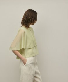 GRACE CONTINENTAL シアーケープニットカーディガン