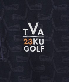 23区GOLF 【MEN】【吸湿発熱】クラブ柄 ハーフジップ