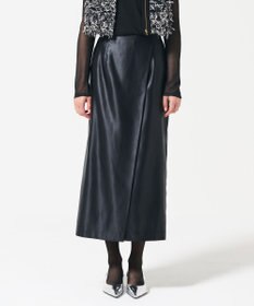 GRACE CONTINENTAL コーティングラップスカート