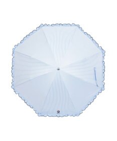 MOONBAT 【WEB限定/遮光率100%/遮熱/UV】POLO RALPH LAUREN（ポロ ラルフローレン）晴雨兼用日傘 ワンポイント ポロベア刺繍 フリル 折りたたみ傘 長折タイプ