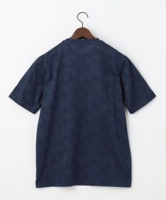 JOSEPH ABBOUD 【キングサイズ・吸水速乾】リーフ柄ジャガード クルーネック Tシャツ