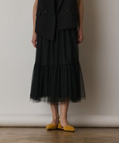 GRACE CONTINENTAL チュールコンビティアードワンピース