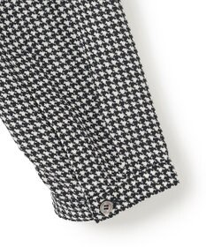 23区 【洗える】バックサテンアムンゼン千鳥プリント ブラウス