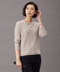 J.PRESS LADIES 【洗える】KNIT BASIC クルーネック ニット ベージュ系