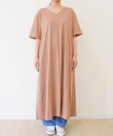 TOQUE 〈大草直子さんアドバイザー〉 【天然素材】タンギス コットン天竺 半袖ワンピース