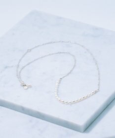 Pisceans プレスチェーン×淡水パールネックレス