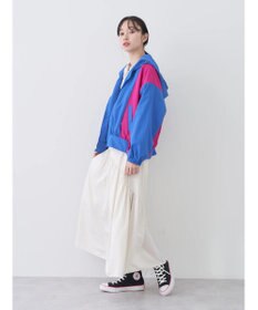 earth music&ecology コクーンギャザー切替ブルゾン