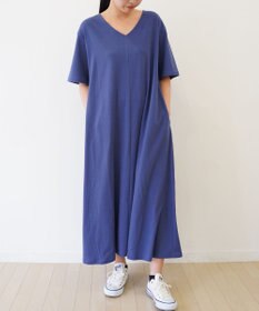 TOQUE 〈大草直子さんアドバイザー〉 【天然素材】タンギス コットン天竺 半袖ワンピース