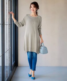 Tiaclasse L 【洗える】リラックス感のあるラグランスリーブニット