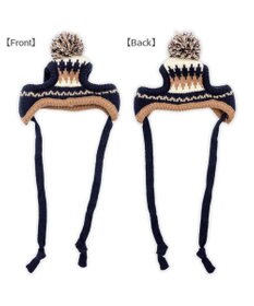 PET PARADISE ペットパラダイス ボンボン付き 男の子 ニット帽子 小型犬 ４Ｓ～３Ｓ/ＳＳ～Ｓ