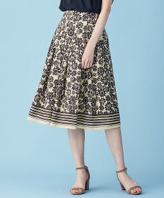 Rythme KUMIKYOKU】サンフラワープリントトロ フレアスカート / 組曲  