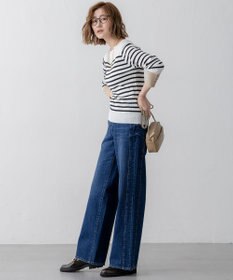 23区 【洗える】シルキーレーヨンワイドリブ ニット