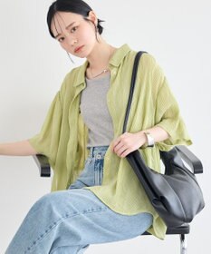 earth music&ecology ランダムプリーツシャツ